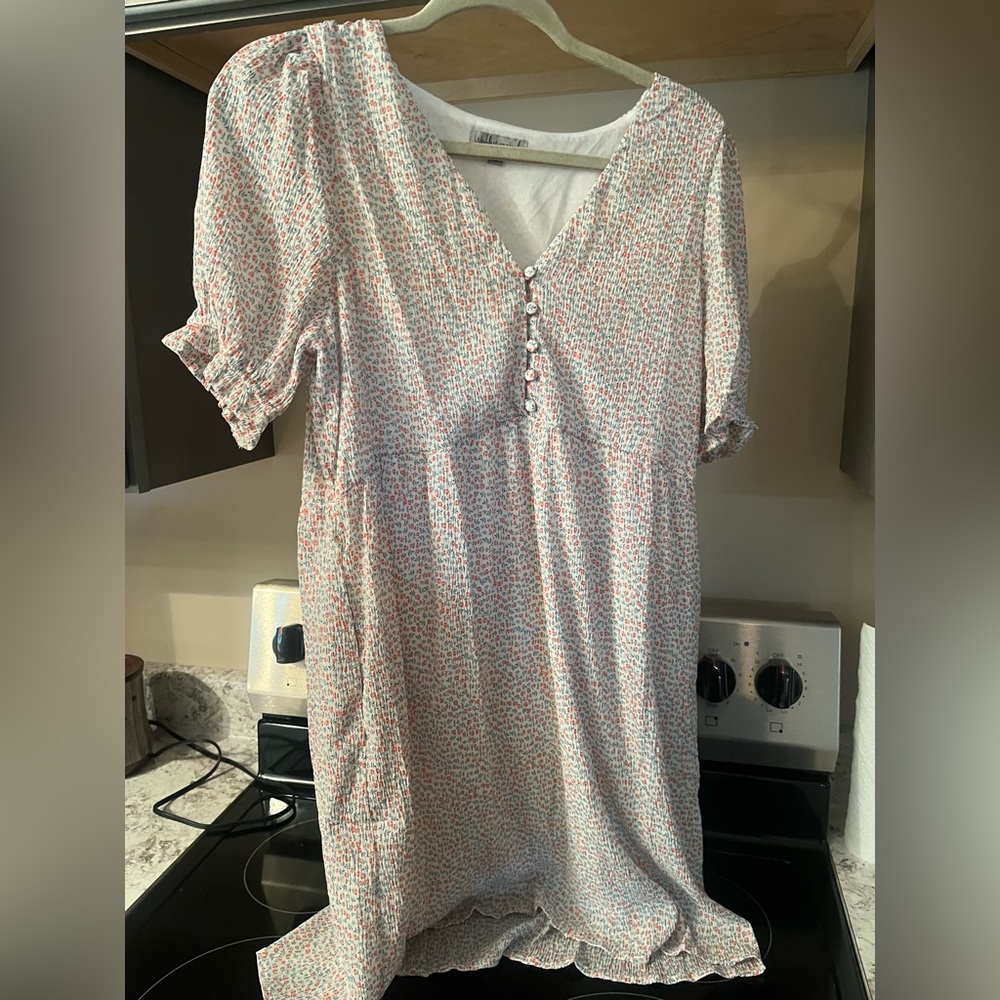 Floral Ribbed Dress